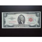 США 2 $ красная печать 1953 A