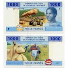 Центральная Африка (Конго). 1000 франков (образца 2002 года, P107Ta, UNC)