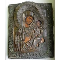 Икона Божией Матери Тихвинская, 19 век, живопись, с рубля!