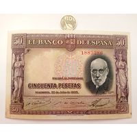 Werty71 Испания 50 песет 1935 банкнота