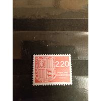1988 Андорра французская почта герб MNH** выпускалась одиночкой (1-10)