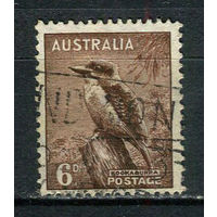 Австралия - 1937/1949 - Смеющаяся кукабара 6Р - [Mi.146C] - 1 марка. Гашеная.  (Лот 13EX)-T25P1