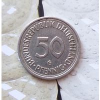 50 пфеннигов 1982(G) года ФРГ. Федеративная Республика. Редкая монетв! Неплохая!