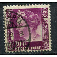 Нидерландская Индия - 1934/1937 - Королева Вильгельмина 20С - [Mi.216] - 1 марка. Гашеная.  (Лот 79EW)-T25P3