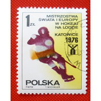 Польша. Хоккей. ( 1 марка ) 1976 года.