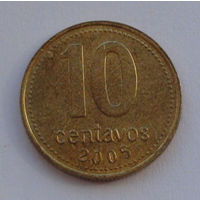 Аргентина 10 сентаво. 2005