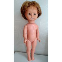 Кукла ГДР Biggi  с зубами редкая голова и руки плотная резина тело и ноги пластик на пяточке дырочка глазки спящие сзади под волосами номер 45/45