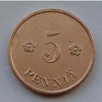 Финляндия 5 пенни. 1937