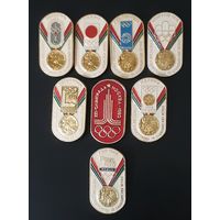 Значки ХХII Олимпиада Москва 1980 (Полный набор 8 штук)