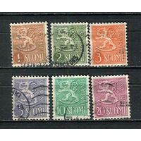 Финляндия - 1954/1955 - Гербы - 6 марок. Гашеные.  (Лот 63EO)-T7P9