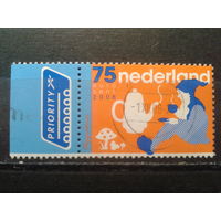 Нидерланды 2008 Кобольд-сказочный персонаж,  пьет чай Михель-1,5 евро гаш