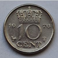 Нидерланды 10 центов, 1976 г.