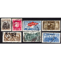 СССР 1927, 10-летие Октябрьской социалистической революции, 7 марок, полная серия, гаш., с зубц.
