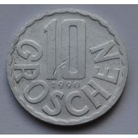 Австрия, 10 грошей 1990 г.