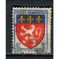 Франция - 1943 - Герб 5Fr - [Mi.585] - 1 марка. Гашеная.  (Лот 68ER)-T7P24