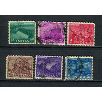 Индия - 1955 - Стандарты - 6 марок. Гашеные.  (LOT Z5)