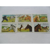 Филиппины 1985г, лошади 6 марок
