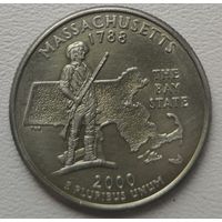США 25 центов (квотер) 2000 P Massachusetts