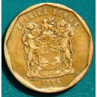 ЮАР, 20 центов 1996. Надпись на языке тсвана с ошибкой: AFERIKA BORWA