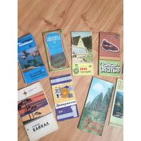 8 советских карт-схем  туристических маршрутов! цена  за  ЛОТ!