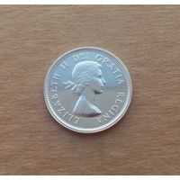 Канада, 25 центов 1962 г., серебро 0.800, Елизавета II (1952-2022)