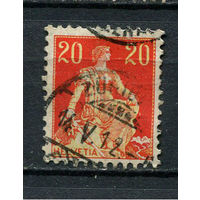 Швейцария - 1908/1940 - Гельвеция 20c - [Mi.102x] - 1 марка. Гашеная.  (Лот 98CB)