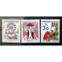Чехословакия 1974 г. Юбилеи. События, полная серия из 3 марок #0087-Л1P5