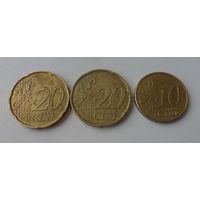 Набор монет - Евроценты (цена за все)