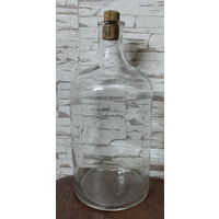 Бутыль 4 л из прозрачного стекла, для вина, самогона.