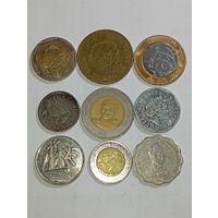 Америка  3  , 9 монет без повторов с рубля .