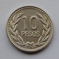 Колумбия 10 песо. 1989