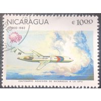 Никарагуа. 1982 год. 100-летие членства во Всемирном почтовом союзе. Boeing 727-100. Mi:NI 2271. Гашеная.