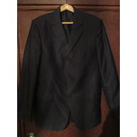 Пиджак мужской тёмного цвета на рост 188 см + бонус чёрный галстук!