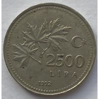 Турция 2500 лир 1992 г.