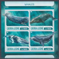 2017 Сьерра-Леоне 8585-8588KL Морская фауна - Киты 11,00 евро