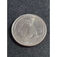 США 25 центов 2014  Юта ARCHES D