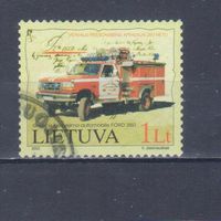 [2040] Литва 2002. Техника.Пожарный автомобиль. Одиночный выпуск. Гашеная марка.