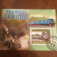Того 2010. Железнодорожный транспорт Африки. Блок.