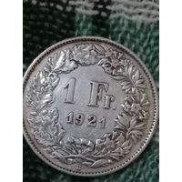 Швейцария 1 франк 1921