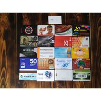 20 разных карт (дисконт,интернет,экспресс оплаты и др) лот 4