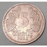 Турция 5 курушей, 1938 (9-11-19(в))
