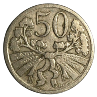 Чехословакия 50 геллеров, 1924