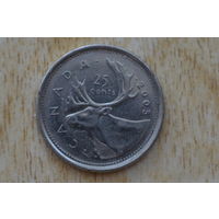 Канада 25 центов 2005