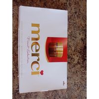 Коробка от шоколадных  конфет, упаковка от  конфет Мэрси, Merci