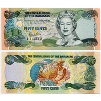 Багамы. 50 центов (образца 2001 года, P68, UNC)