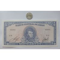 Werty71 Чили 1/2 эскудо 1962 - 1975 UNC банкнота