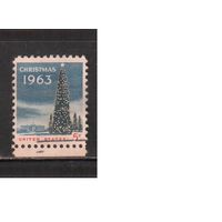 США-1963, (Мих.853) , гаш., Рождество (одиночка),(1)