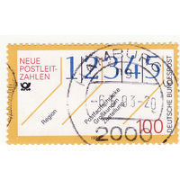 Диаграмма, объясняющая новые почтовые индексы 1993 год