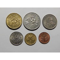 Сингапур 1,5,10,20,50 центов ,1 доллар 1988-95г
