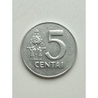 Литва.5 центов 1991 года.